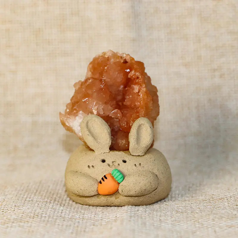 Warm-Hearted Guardian Orange Pink Crystal Pet Shinepurity