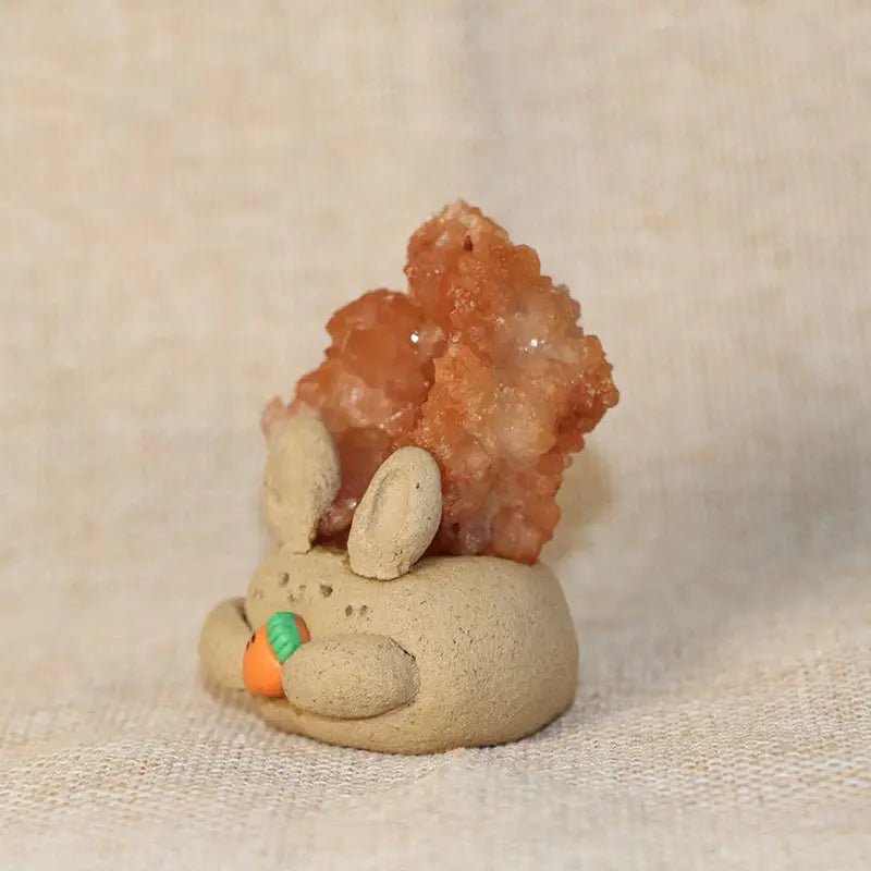 Warm-Hearted Guardian Orange Pink Crystal Pet Shinepurity