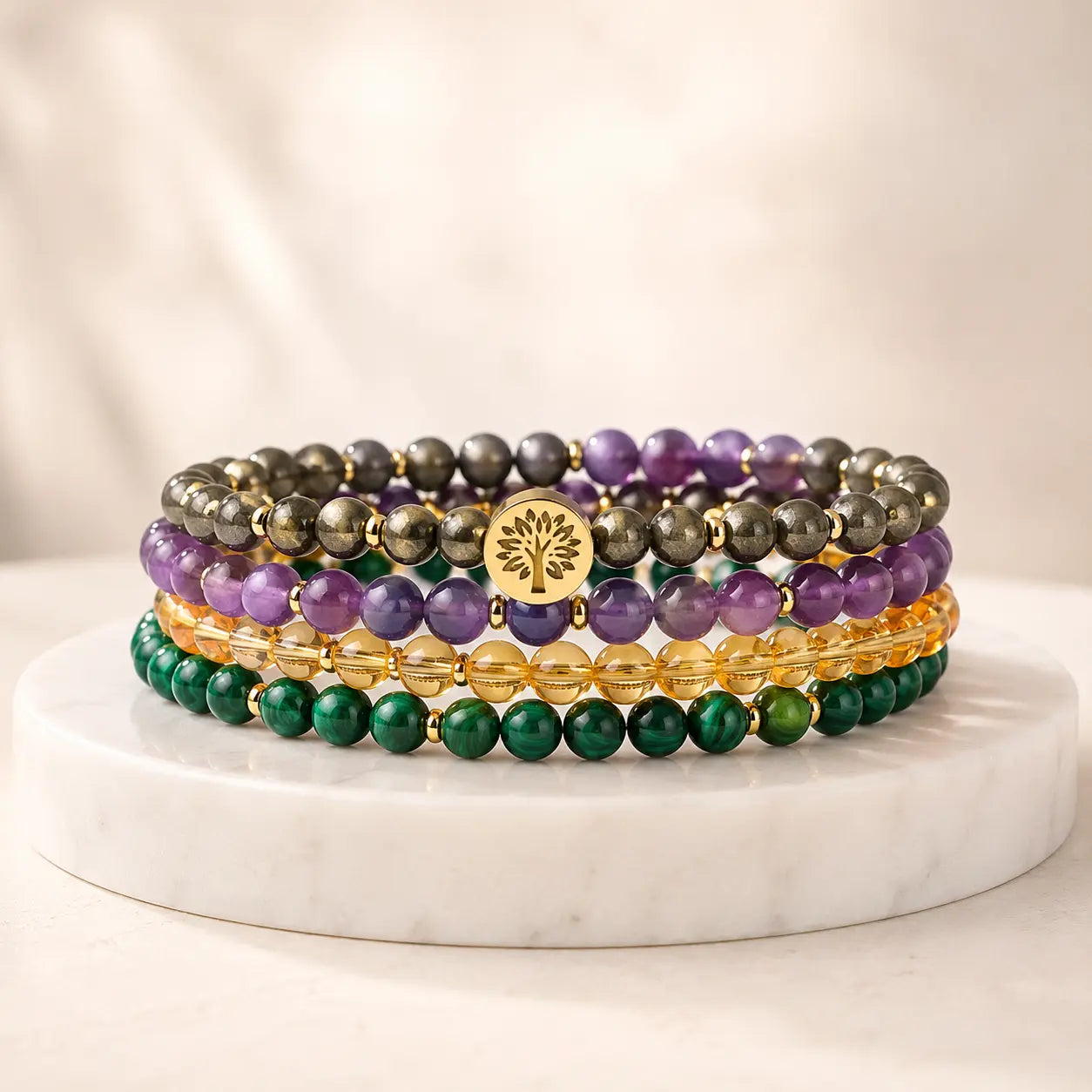 Wealth and Abundance - Four in One Energy Bracelet Shinepurity