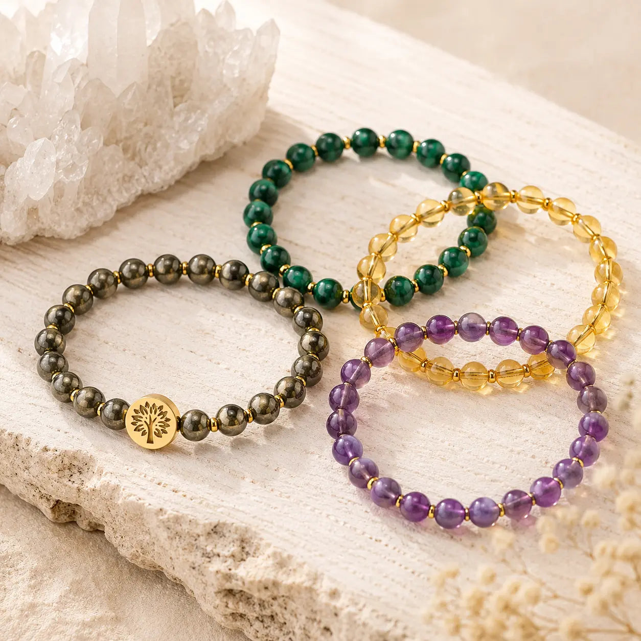 Wealth and Abundance - Four in One Energy Bracelet Shinepurity