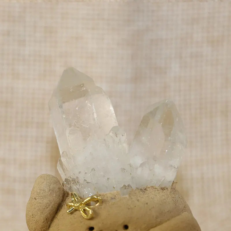 White Pineapple Quartz Crystal Pet with Healing Energy Shinepurity