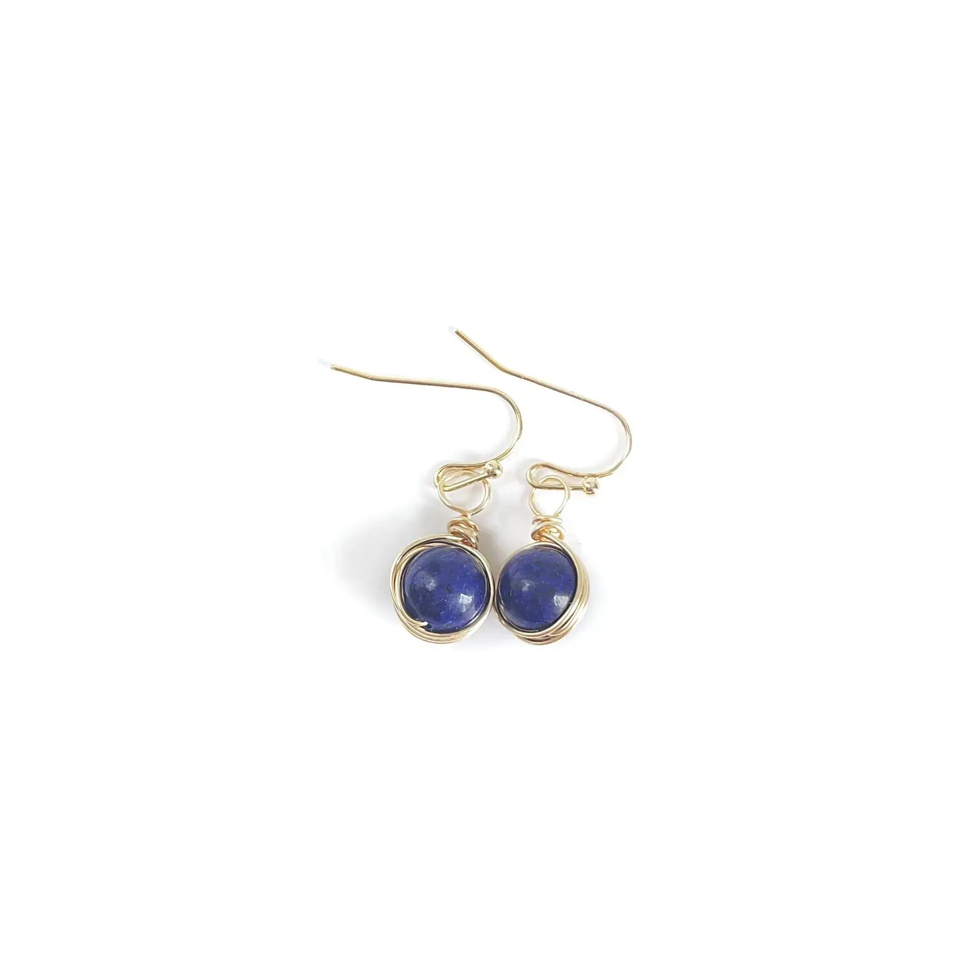 Wrapped Convex Natural Crystal Stone Earrings Shinepurity