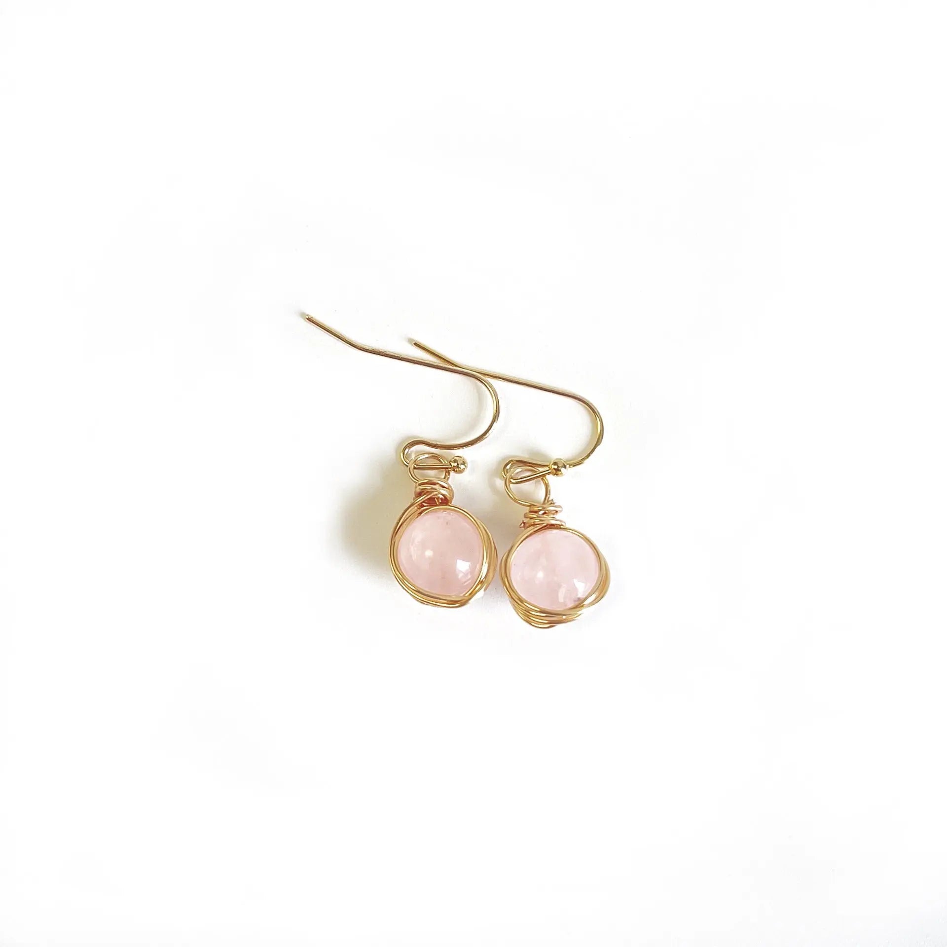Wrapped Convex Natural Crystal Stone Earrings Shinepurity