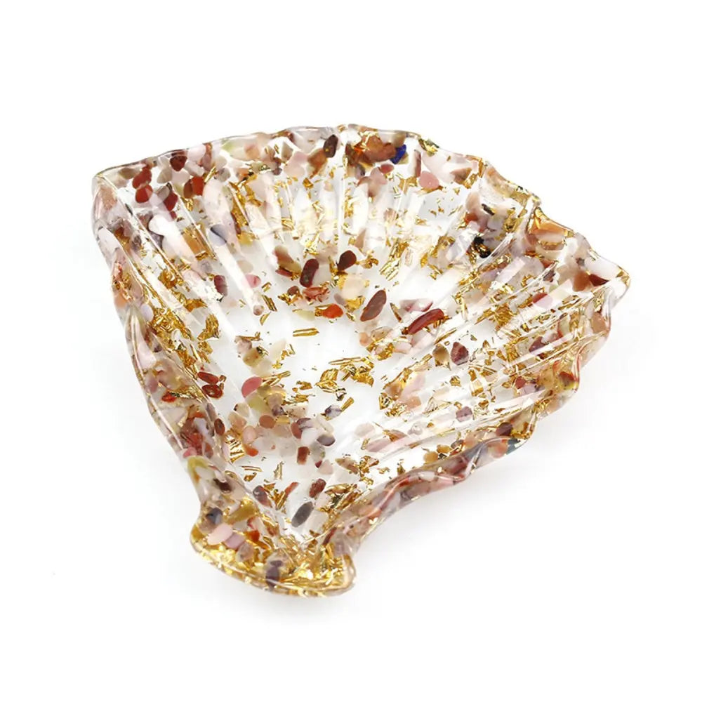 Shell-Shaped Crystal Chip Multi-Functional Tray Shinepurity
