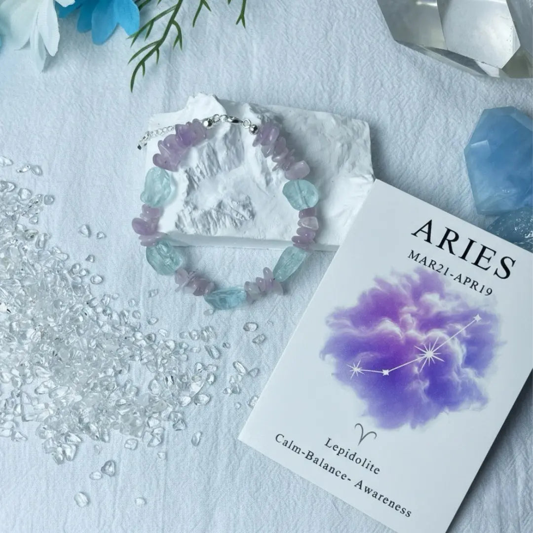 Celestial Chip Zodiac Handmade Natural Crystal Bracelet Shinepurity