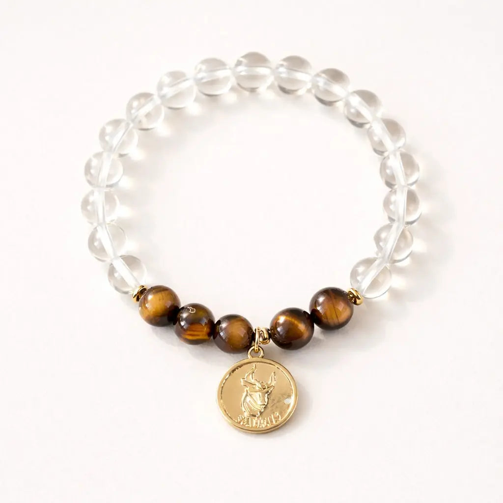 Natural Zodiac Crystal Healing Bracelet Shinepurity