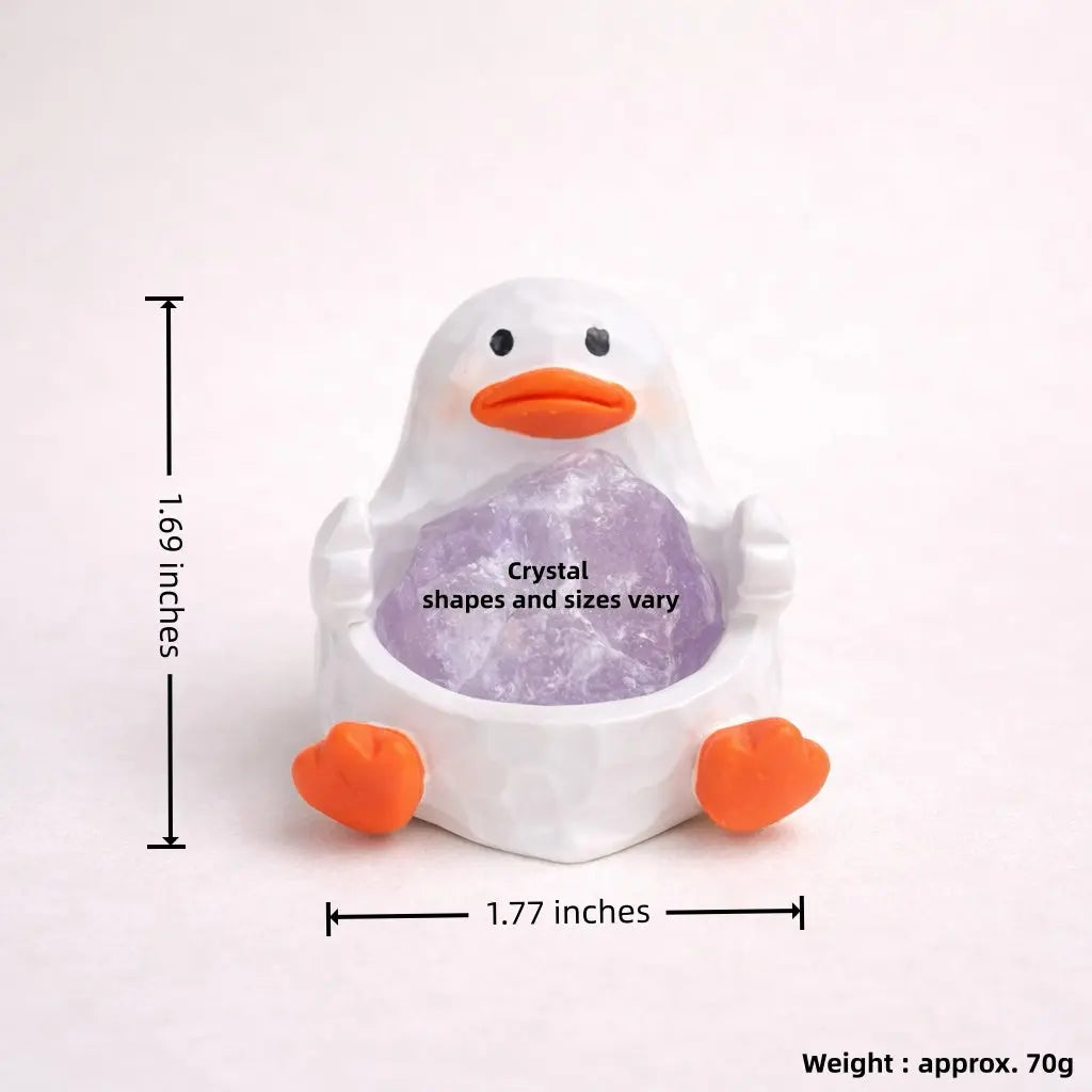 Lucky Glow Crystal Duck — Mini Desk Pal Shinepurity