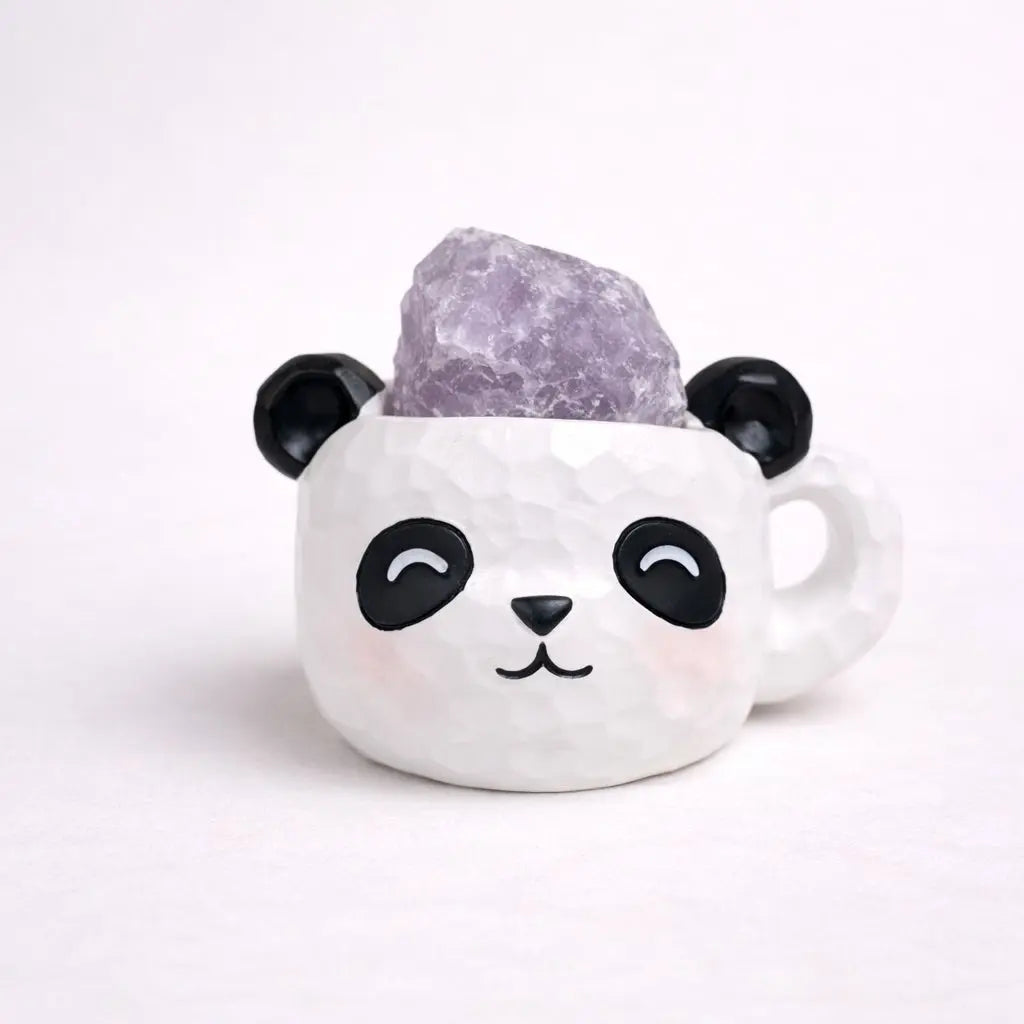 Lucky Glow Crystal Panda — Mini Desk Pal Shinepurity