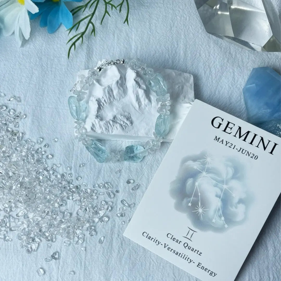 Celestial Chip Zodiac Handmade Natural Crystal Bracelet Shinepurity