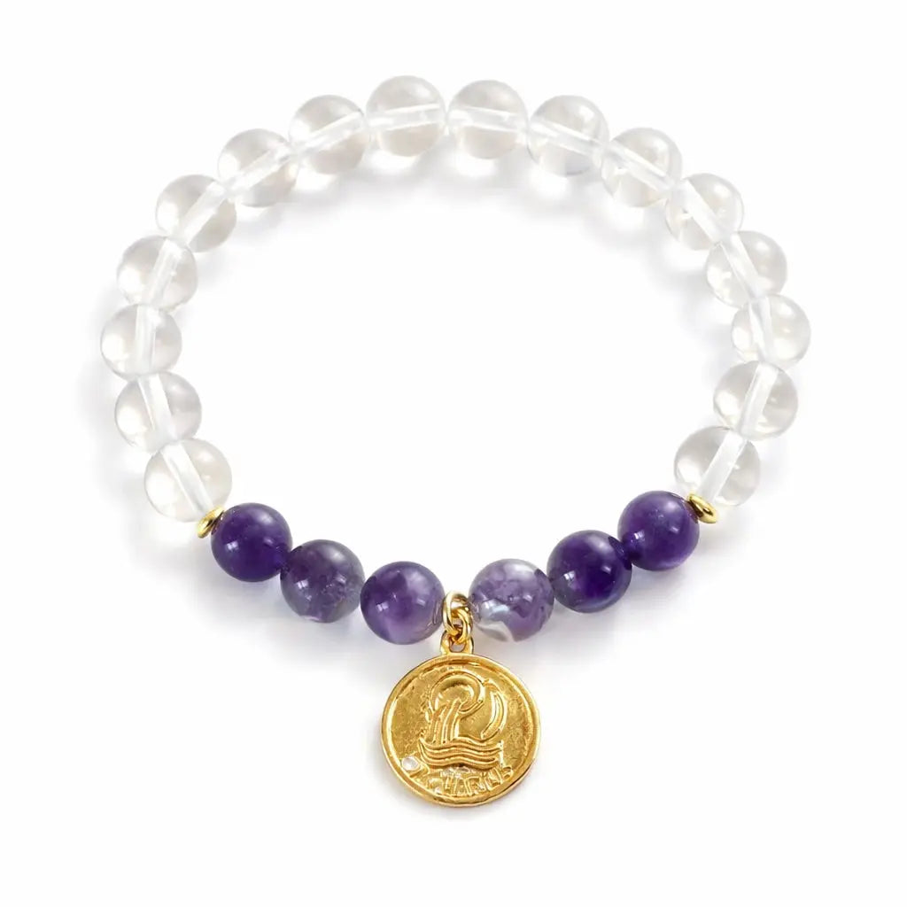 Natural Zodiac Crystal Healing Bracelet Shinepurity