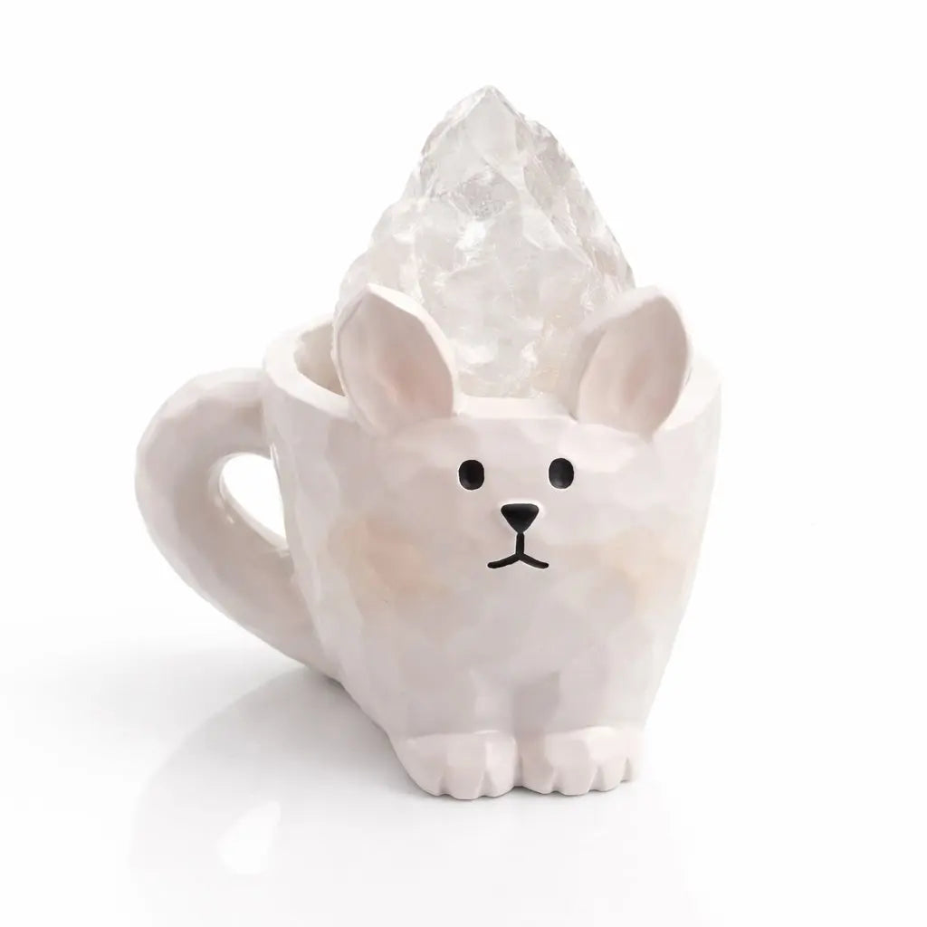 Soft Aura Crystal Bunny — Mini Desk Pal Shinepurity