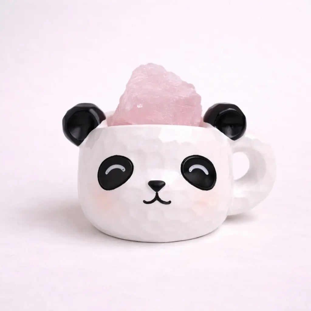Lucky Glow Crystal Panda — Mini Desk Pal Shinepurity