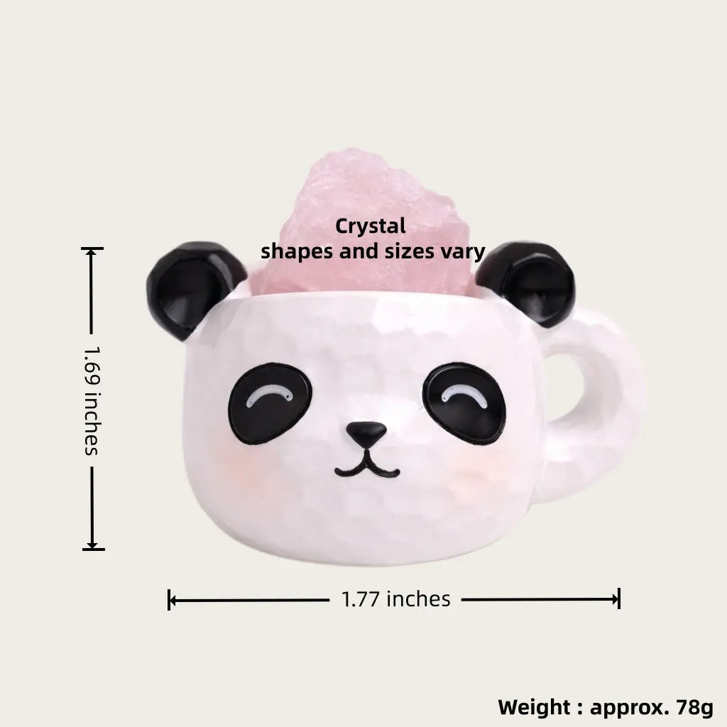 Lucky Glow Crystal Panda — Mini Desk Pal Shinepurity