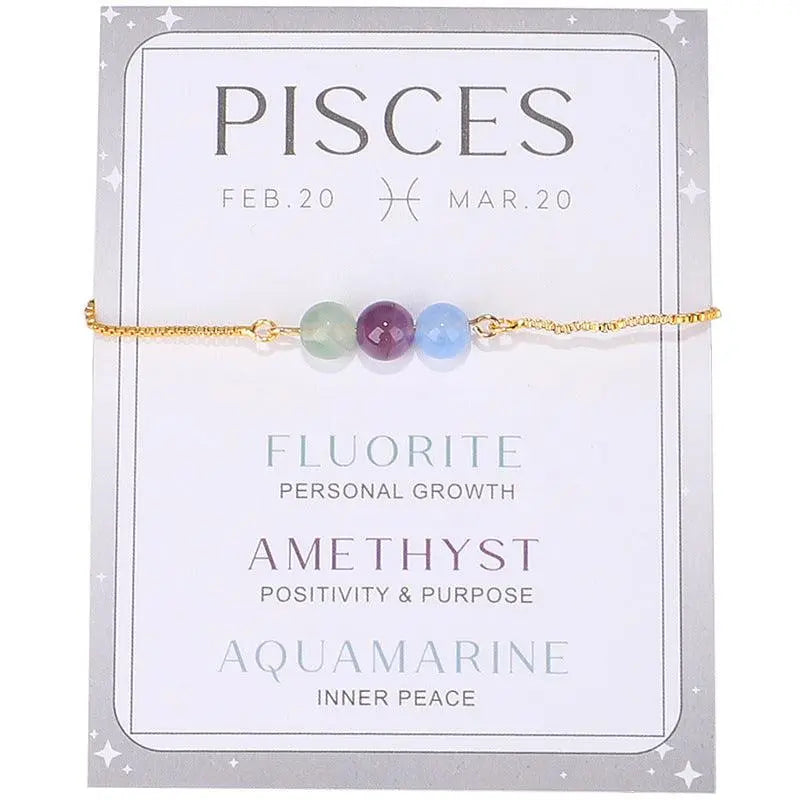 12 Zodiac Signs Beaded Bracelet - Shinepurity