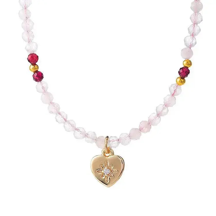 rose quartz necklace
