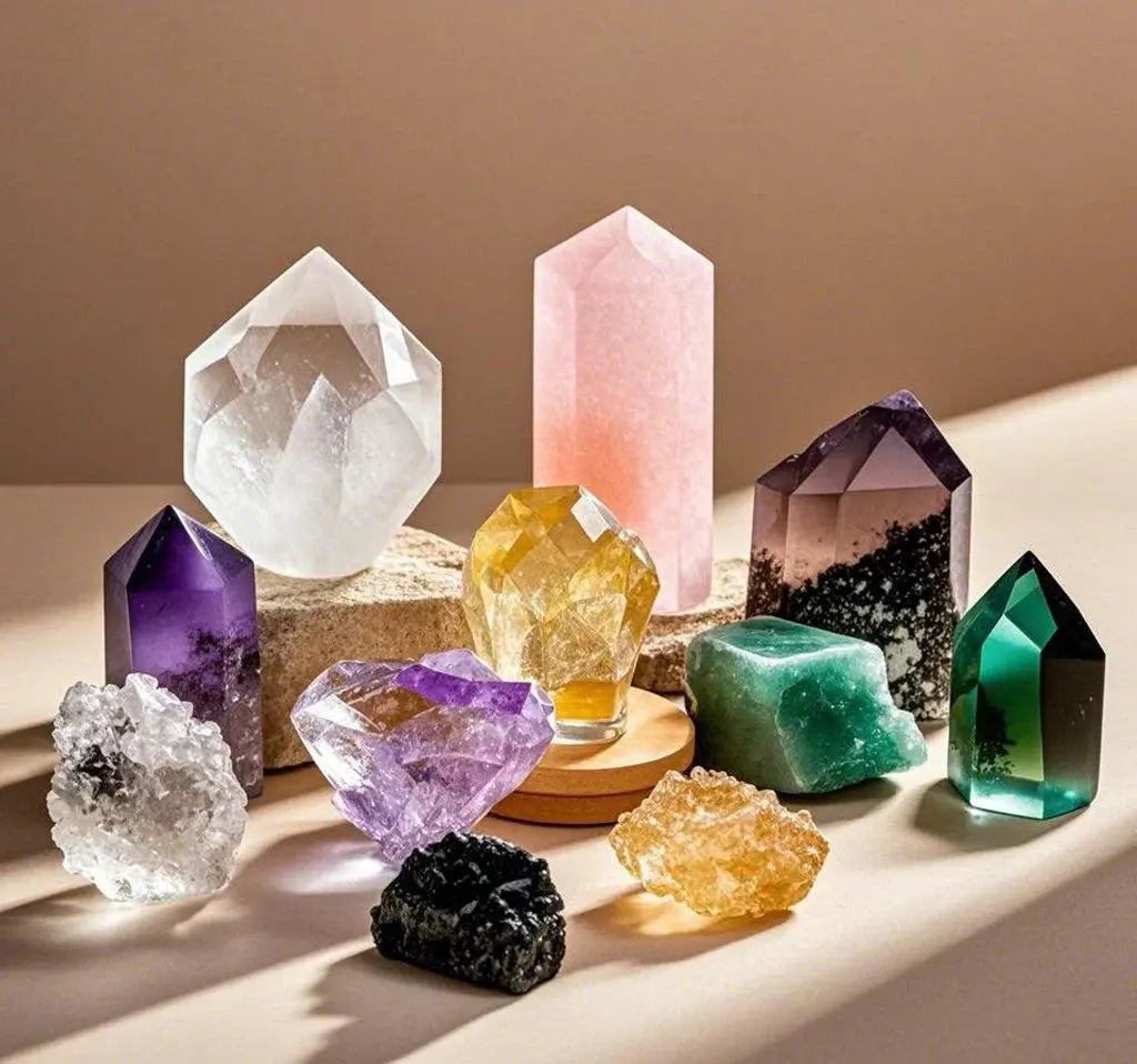 Natural Crystal Raw Stone Set: A Gateway to Spiritual Healing and Prosperity Shine Purity