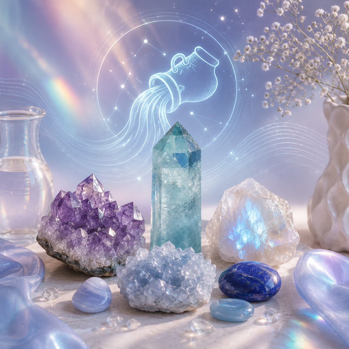 Top Crystals for Aquarius – Creativity & Emotional Balance Shine Purity