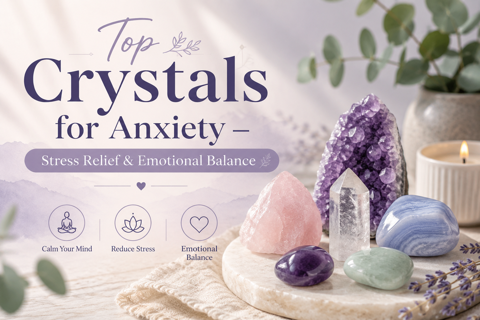 Top Crystals for Anxiety – Stress Relief & Emotional Balance Shine Purity