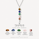 12 Zodiac Signs Exclusive Natural Crystal Energy Beaded Necklace Shinepurity