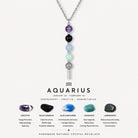 12 Zodiac Signs Exclusive Natural Crystal Energy Beaded Necklace Shinepurity