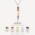 12 Zodiac Signs Exclusive Natural Crystal Energy Beaded Necklace Shinepurity