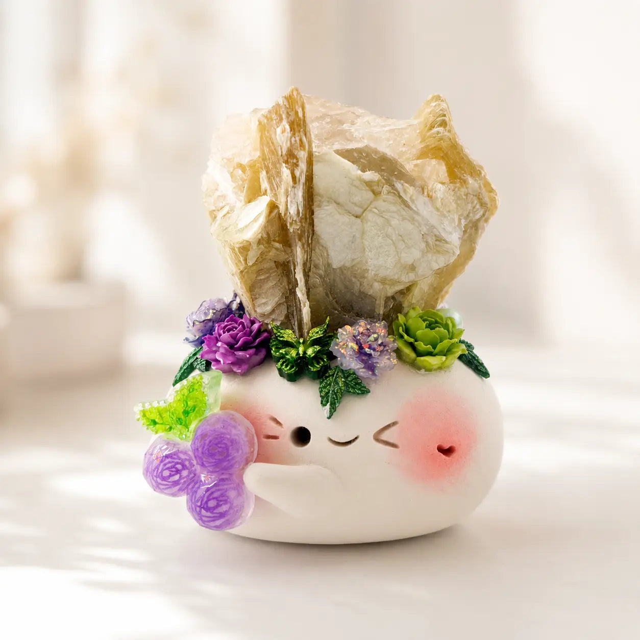 A Little Phlogopite Crystal Pet Filled with Sunshine Shinepurity