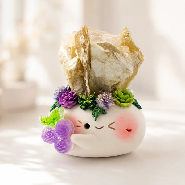 A Little Phlogopite Crystal Pet Filled with Sunshine Shinepurity