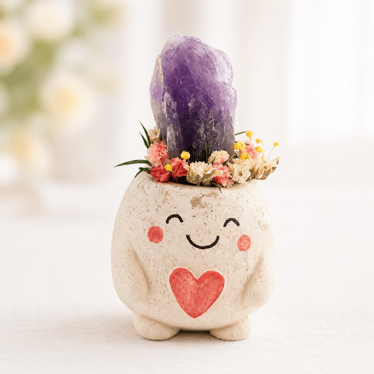 Smiling Amethyst Crystal Pet Shinepurity