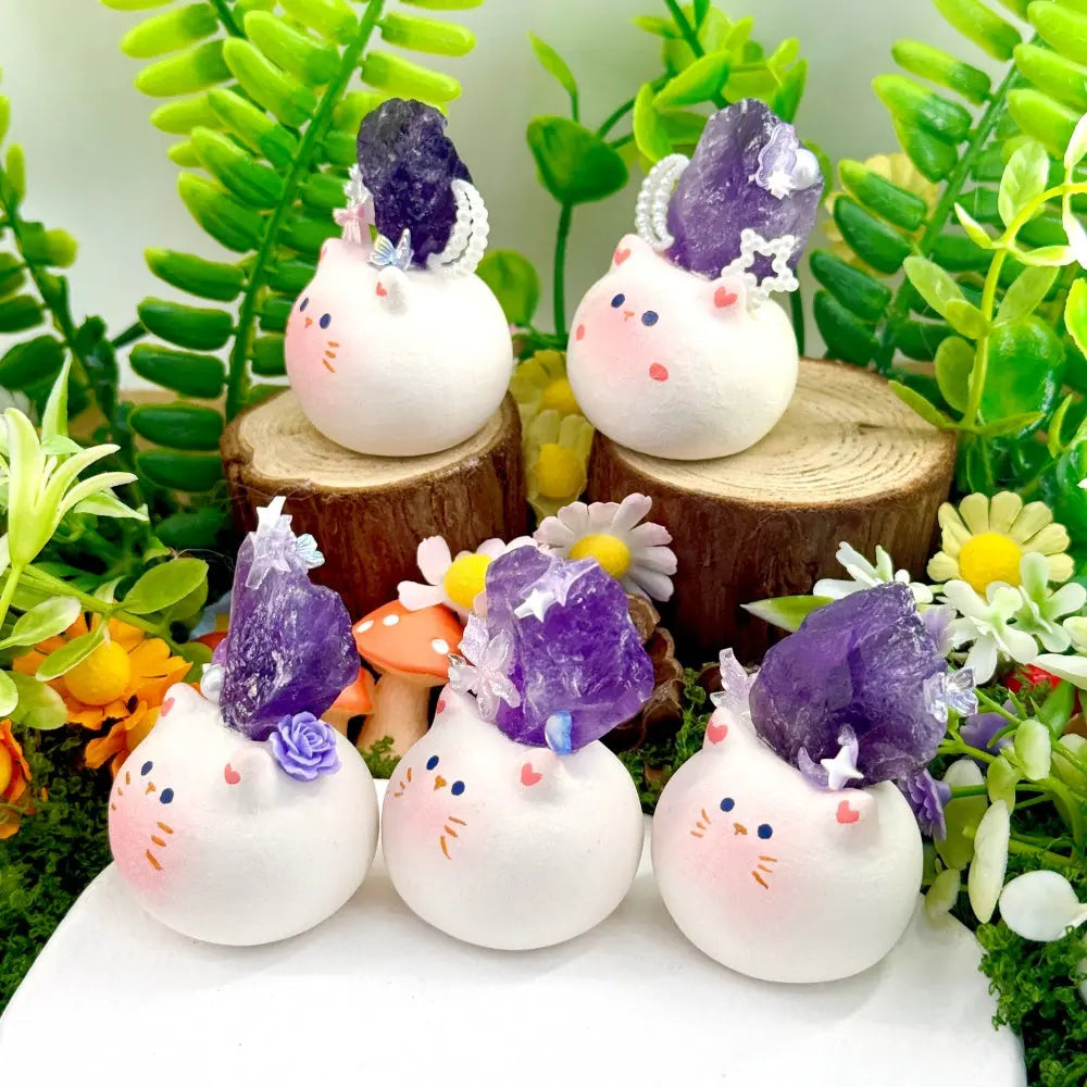 Calm & Comfort Amethyst Kitty Crystal Pet Shinepurity