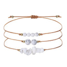 3-Piece Natural Crystal Bracelet Set with Beads and Stone Chips Shinepurity