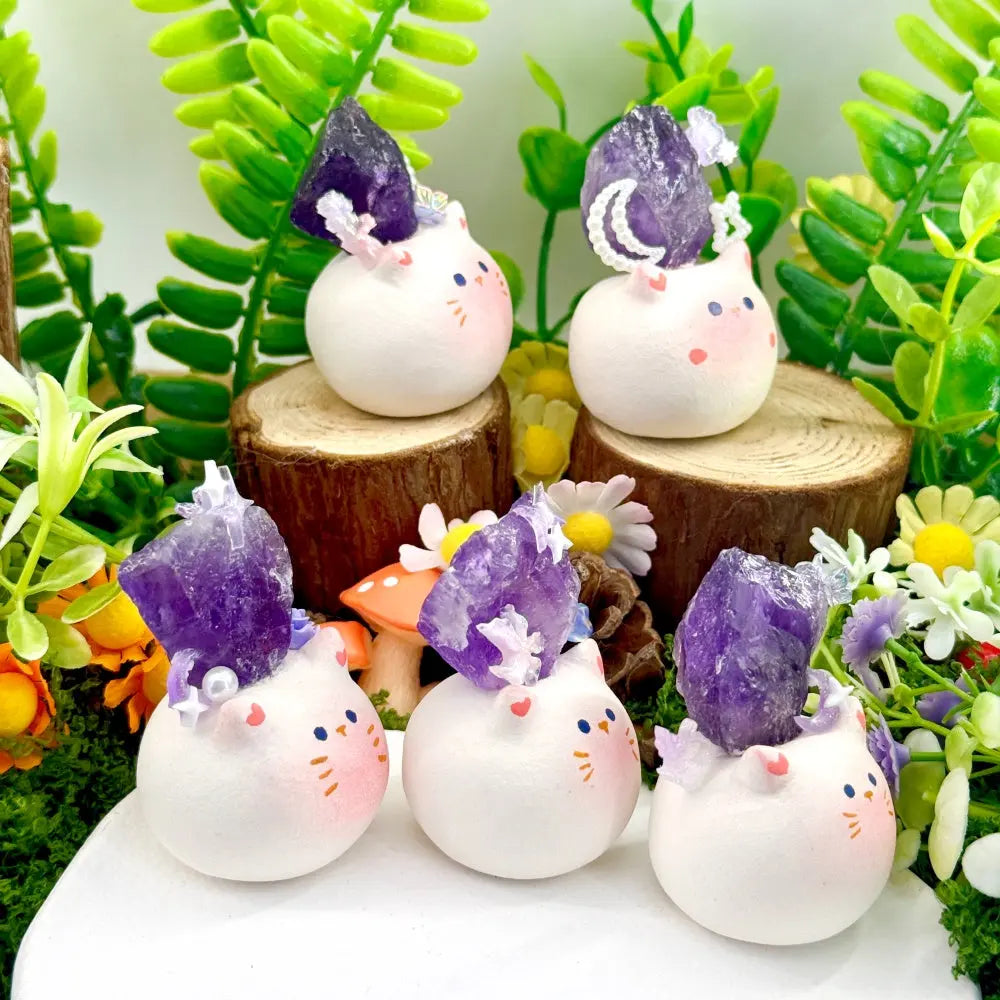Calm & Comfort Amethyst Kitty Crystal Pet Shinepurity