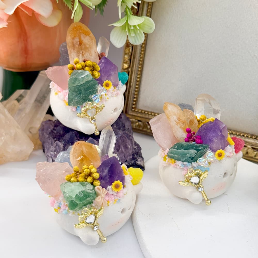 A Little Crystal Pet Holding Spring Shinepurity