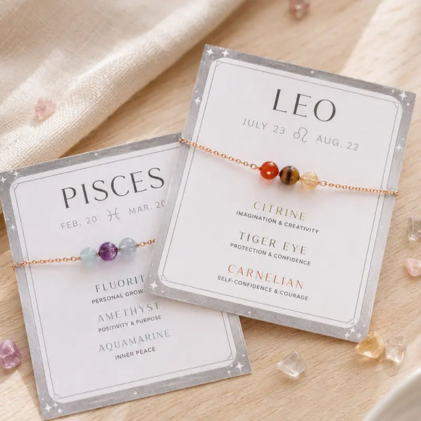 12 Zodiac Signs Beaded Bracelet Shinepurity