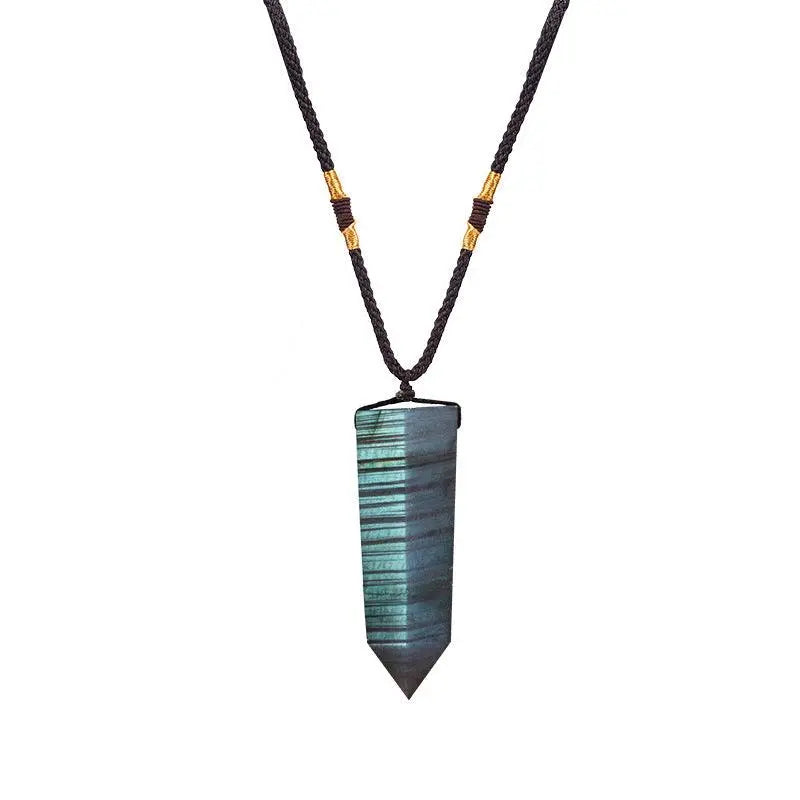 Crystal Raw Hexagonal Prism Pendant Necklace - Shinepurity