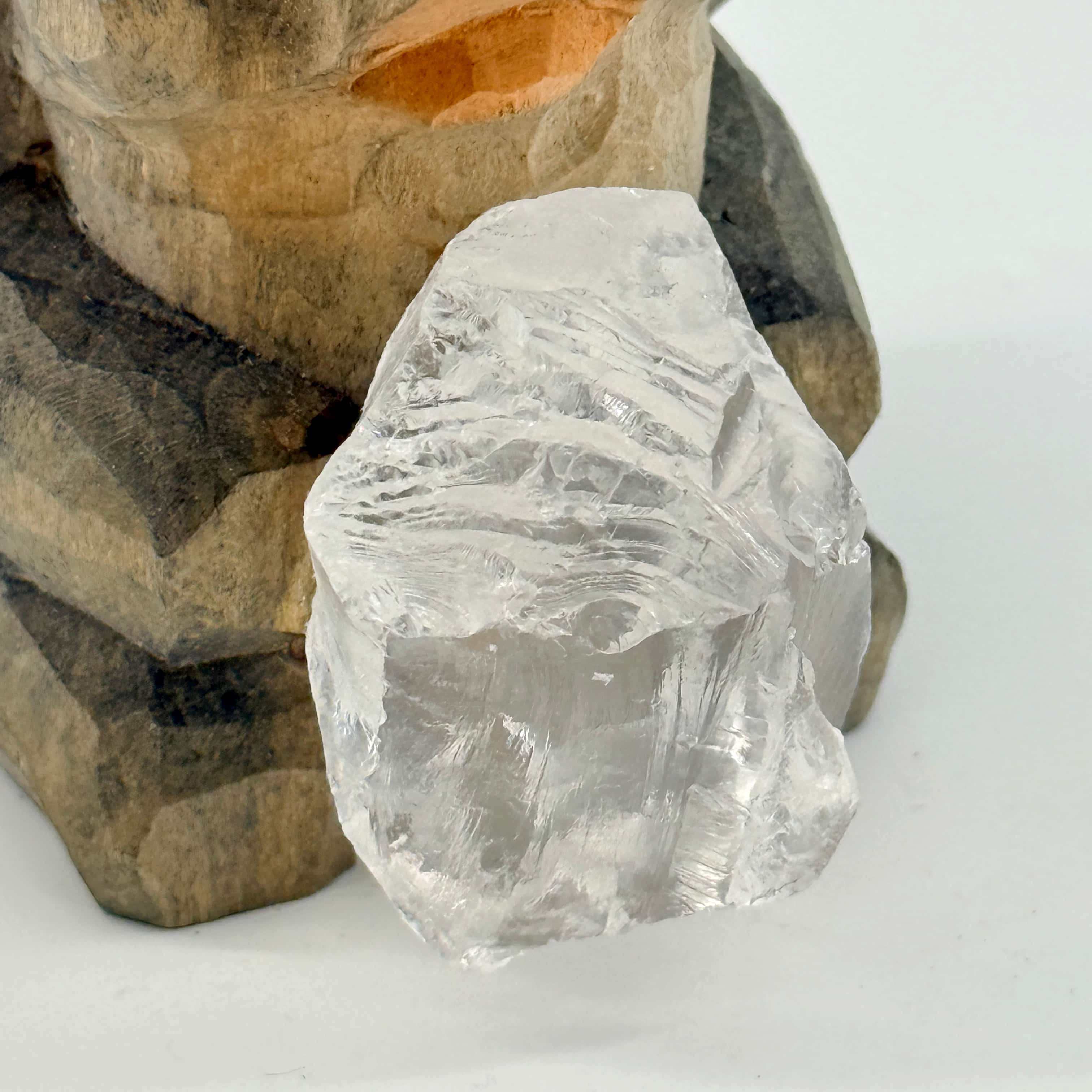 Crown Elephant with Clear Quartz Handmade Crystal Decor Shinepurity