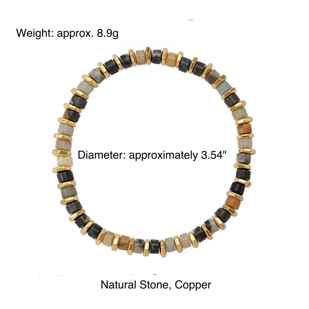 Dynamic Balance | Colorful Natural Stone Dopamine Bracelet - Indie Layered Design Shinepurity