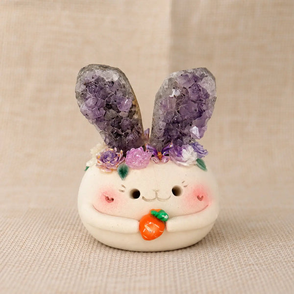 A Little Carrot Love Amethyst Bunny Crystal Pet
