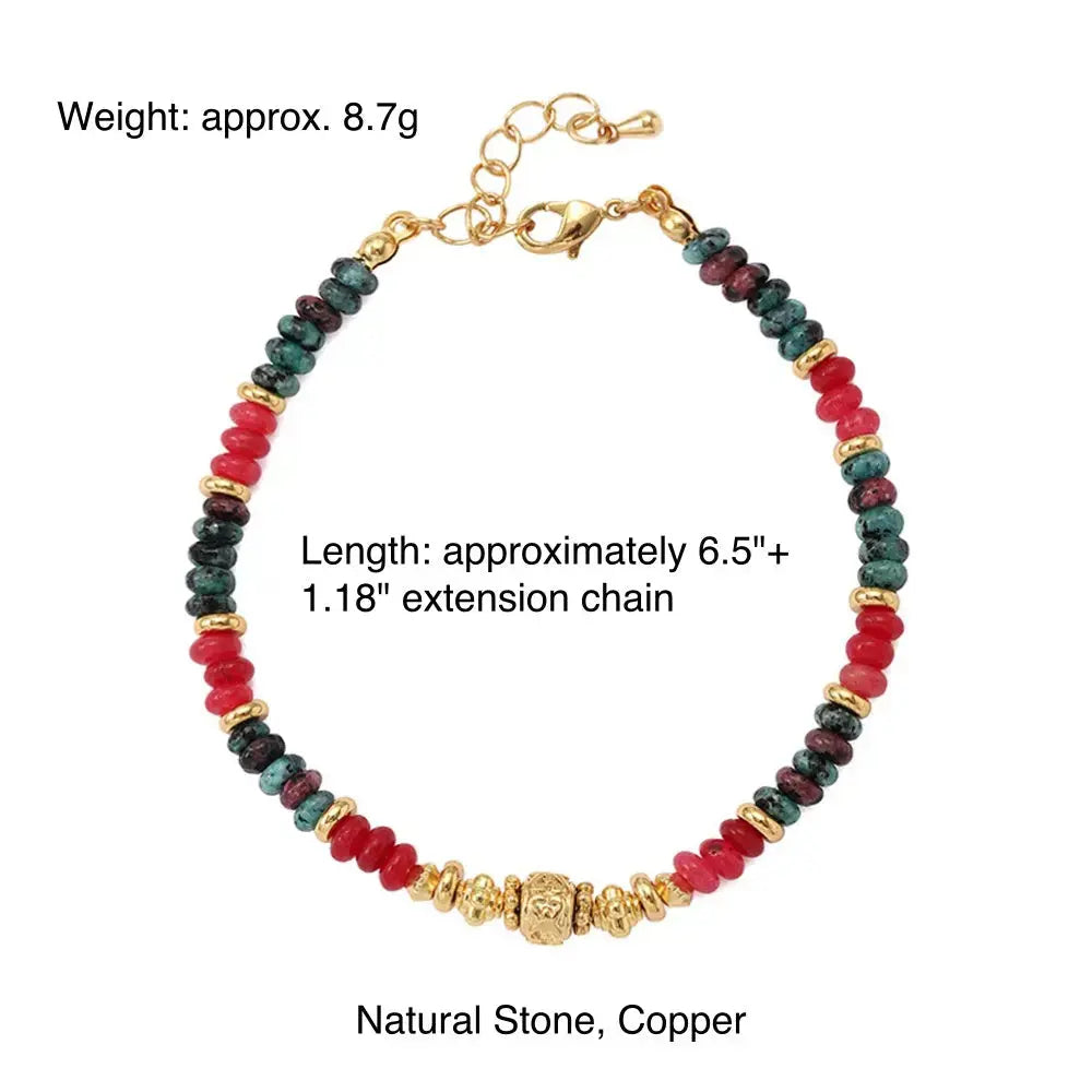 Dynamic Balance | Colorful Natural Stone Dopamine Bracelet - Indie Layered Design Shinepurity
