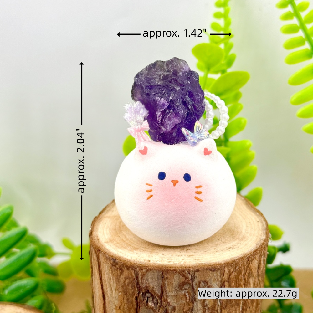 Calming Amethyst Healing Kitty Crystal Pet Shinepurity