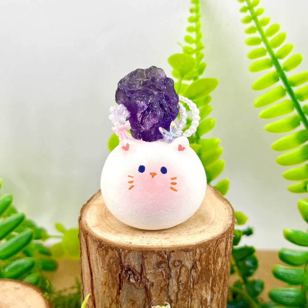 Calming Amethyst Healing Kitty Crystal Pet Shinepurity