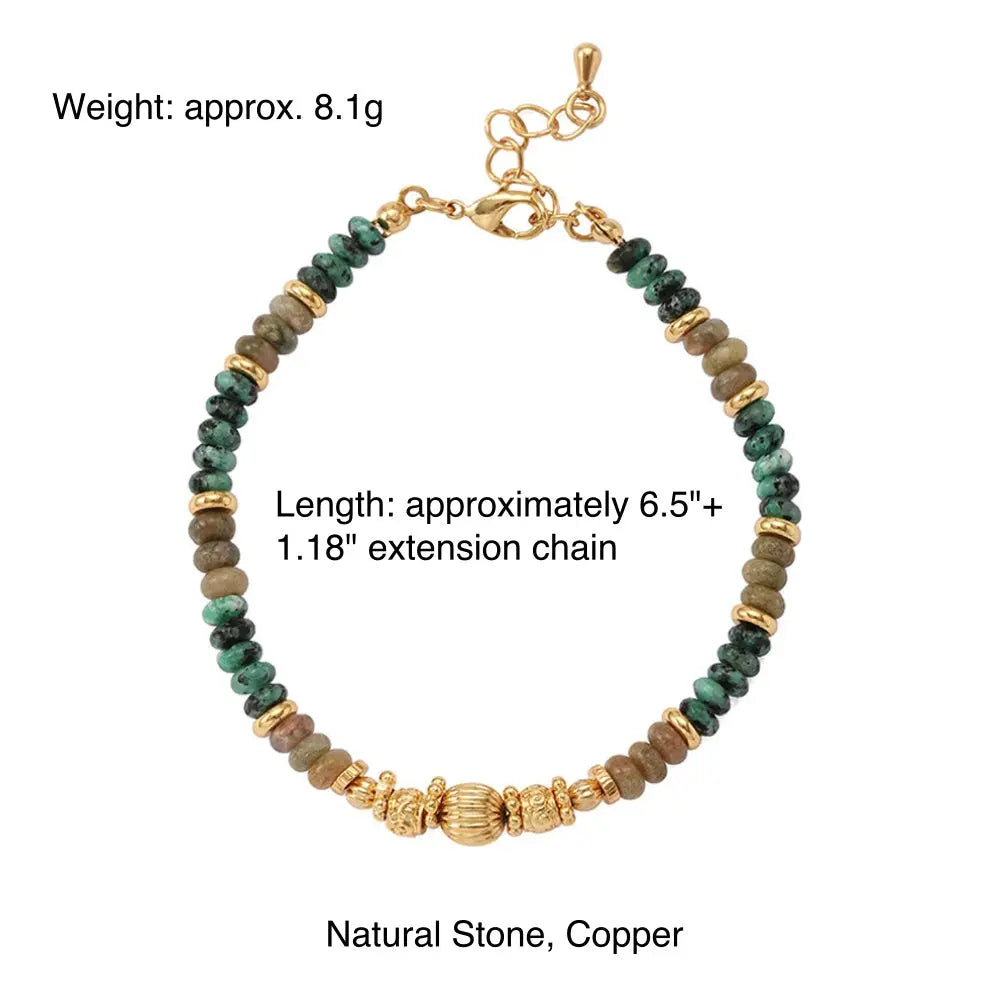 Dynamic Balance | Colorful Natural Stone Dopamine Bracelet - Indie Layered Design Shinepurity