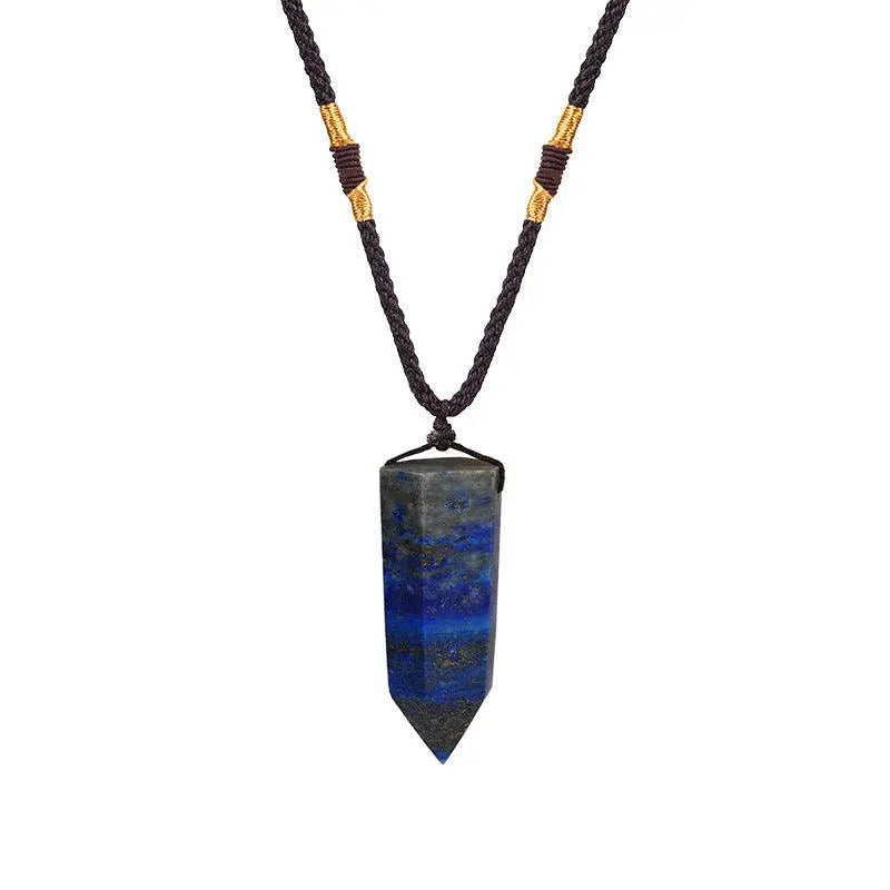 Crystal Raw Hexagonal Prism Pendant Necklace - Shinepurity