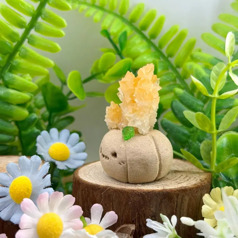 Magical Harvest Yellow Crystal Pumpkin Crystal Pet Shinepurity