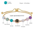 Zodiac Guardian | Blue Sandstone Zodiac Engraved Adjustable Natural Crystal Bracelet Shinepurity
