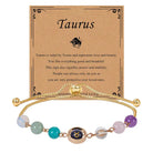 Zodiac Guardian | Blue Sandstone Zodiac Engraved Adjustable Natural Crystal Bracelet Shinepurity