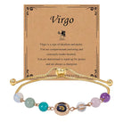 Zodiac Guardian | Blue Sandstone Zodiac Engraved Adjustable Natural Crystal Bracelet Shinepurity