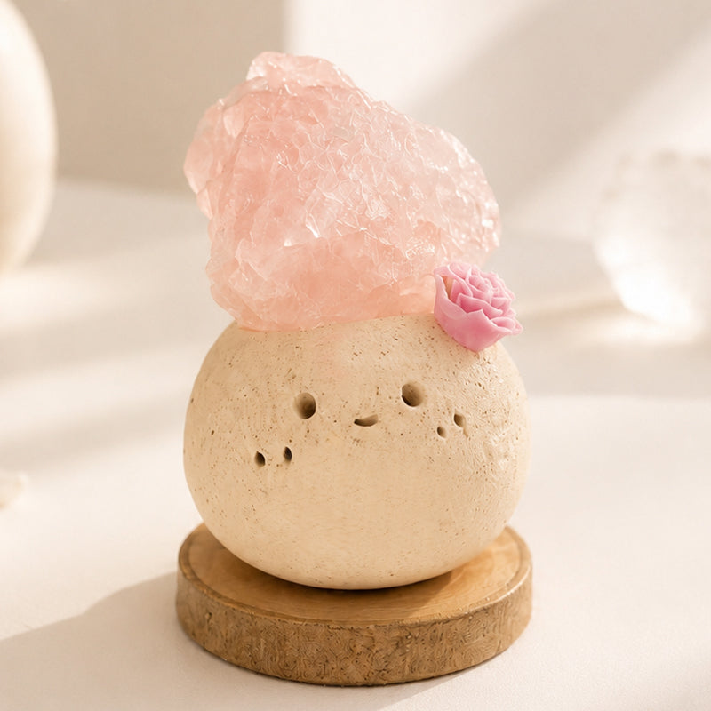 Rose Quartz Crystal Pet – Handmade Crystal Mini Gift Decor Shinepurity