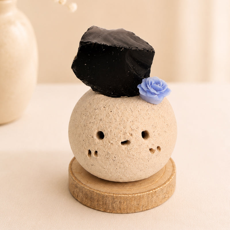 Black Obsidian Crystal Pet – Handmade Natural Crystal Mini Decor Gift Shinepurity