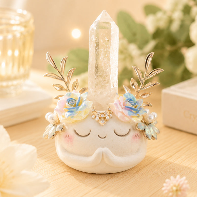 Designer Limited Edition| Clear Quartz Column Crystal Pet – Elegant and Luminous Decor Shinepurity