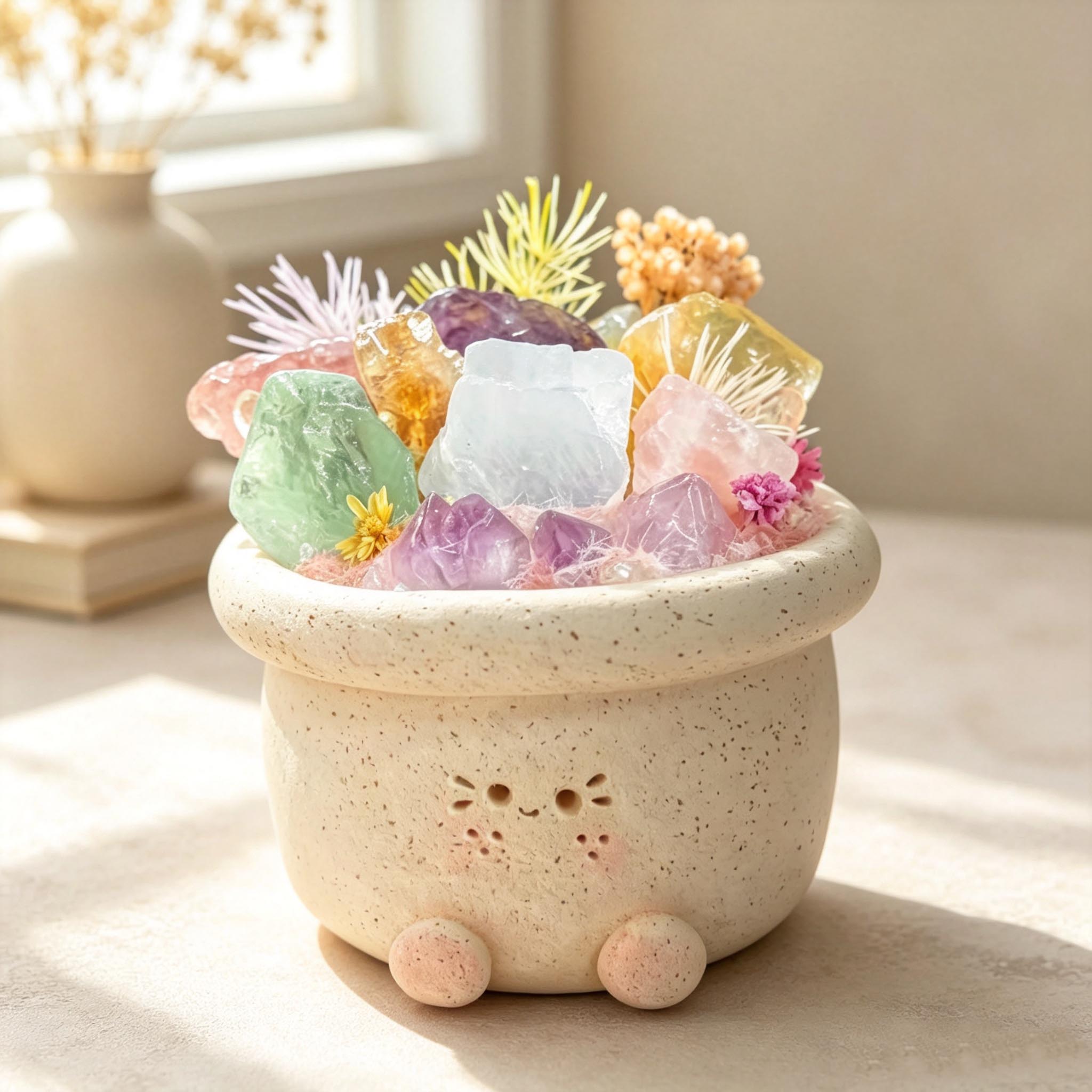 Customize |  Little Garden of Good Vibes — Flower-Pot Crystal Pet Shinepurity